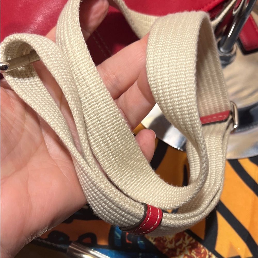 Coach Red Leather Pleated Swingpack Crossbody Bag - Picture 8 of 13